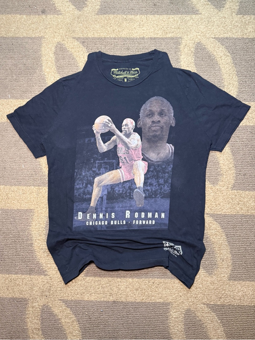 Mitchell & Ness Dennis Rodman Chicago Bulls Hardwood Classic T Shirt Mens Medium